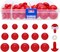 1 Box (80pcs) Red Plastic Safety Eyes – 10/15/24mm with Washers for DIY Amigurumi, Dolls, and Stuffed Animals